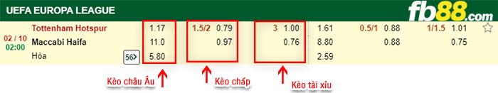 fb88-kèo chấp Tottenham Hotspur vs Maccabi Haifa