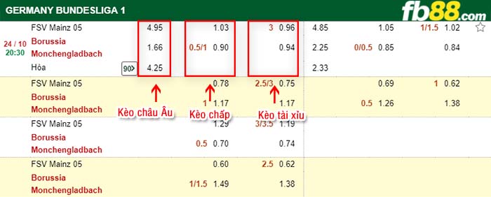 fb88-kèo chấp Mainz 05 vs Borussia Monchengladbach