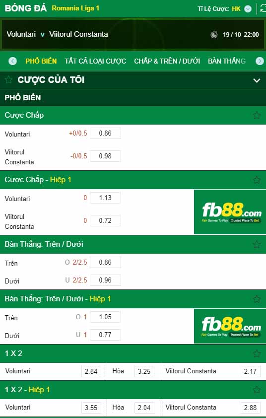 fb88-kèo nhà cái CS Voluntari vs FC Viitorul Constanta