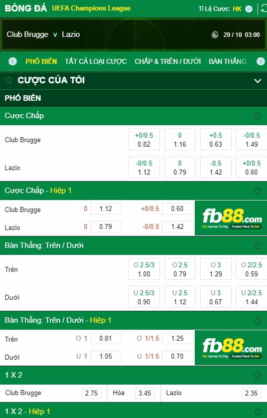 fb88-kèo nhà cái Club Brugge vs Lazio