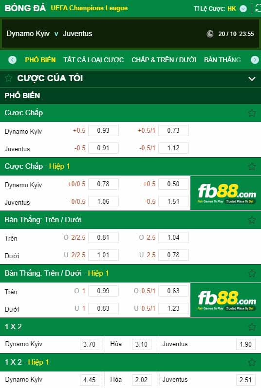 fb88-kèo nhà cái Dynamo Kiev vs Juventus