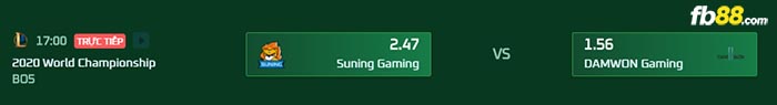 fb88-tỷ lệ kèo chấp Suning vs Damwon Gaming