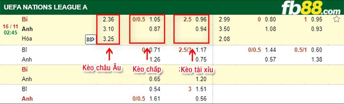 fb88-kèo chấp Bi vs Anh
