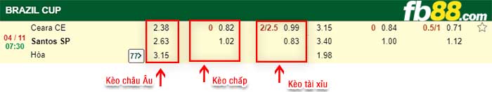 fb88-kèo chấp Ceara vs Santos