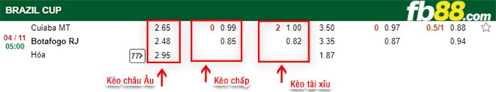 fb88-kèo chấp Cuiaba vs Botafogo RJ