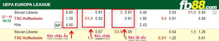 fb88-kèo chấp Slovan Liberec vs Hoffenheim