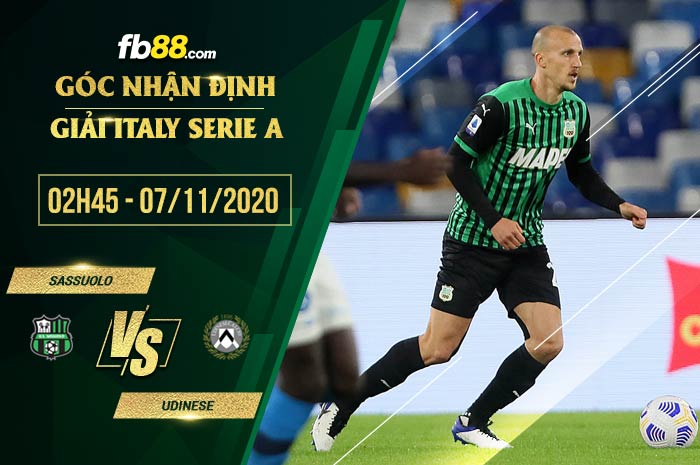 fb88-soi kèo Sassuolo vs Udinese