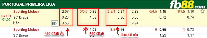 fb88-kèo chấp Sporting Lisbon vs Sporting Braga