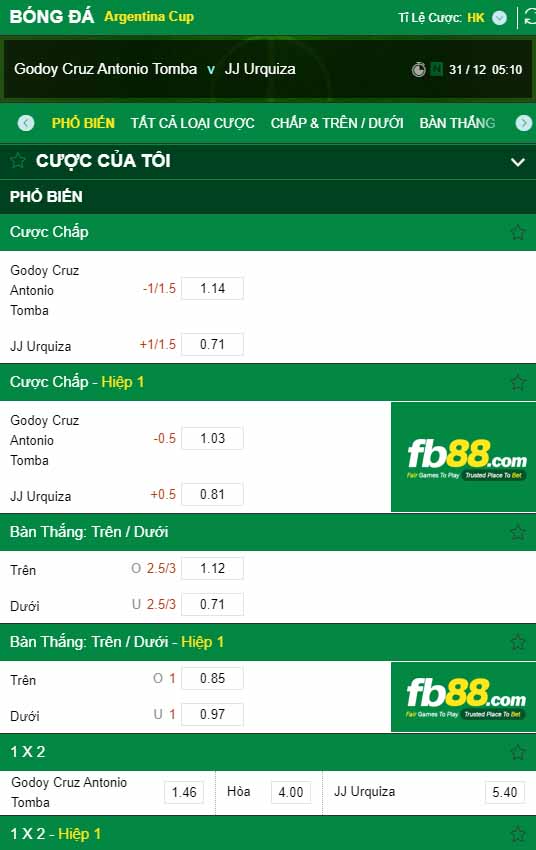 fb88-kèo nhà cái Godoy Cruz Antonio Tomba vs Uhl Que Sa