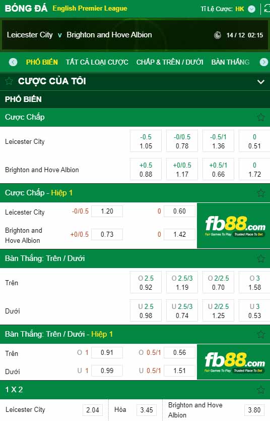 fb88-kèo nhà cái Leicester vs Brighton