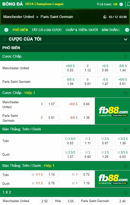 fb88-kèo nhà cái Manchester United vs PSG