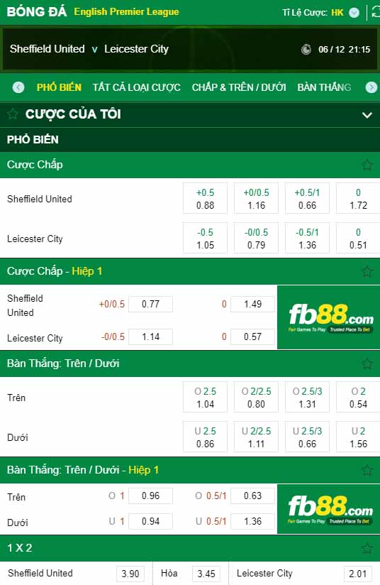 fb88-kèo nhà cái Sheffield United vs Leicester City