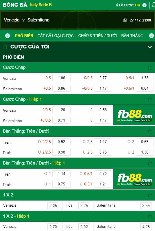 fb88-kèo nhà cái Venezia vs Salernitana