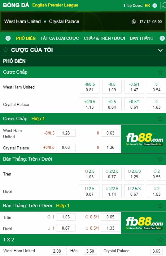 fb88-kèo nhà cái West Ham vs Crystal Palace
