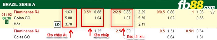 fb88-kèo chấp Fluminense vs Goias