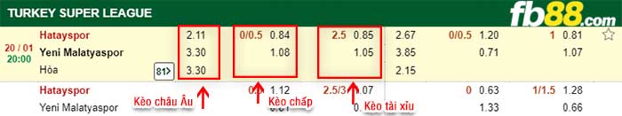 fb88-kèo chấp Hatayspor vs Yeni Malatyaspor