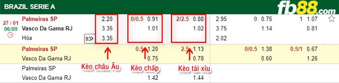 fb88-kèo chấp Palmeiras vs Vasco da Gama