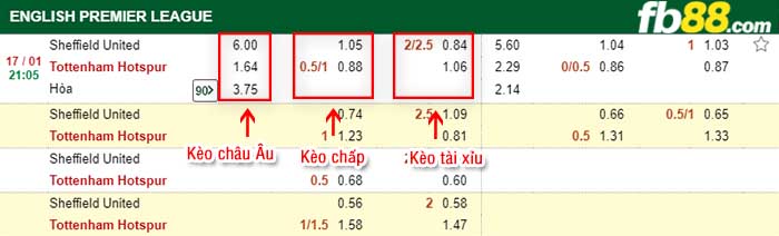 fb88-kèo chấp Sheffield United vs Tottenham