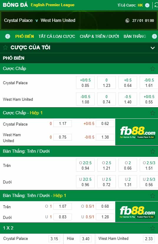 fb88-kèo nhà cái Crystal Palace vs West Ham