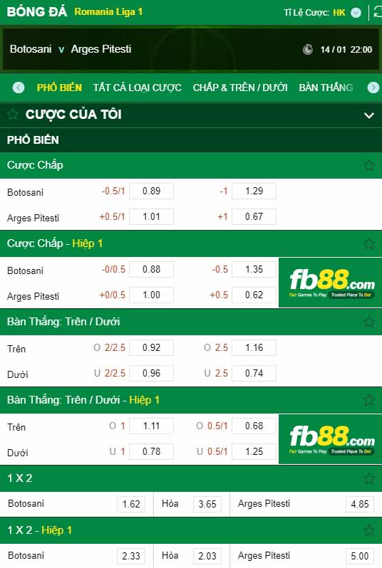 fb88-kèo nhà cái FC Botosani vs Arges