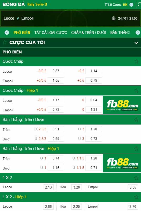 fb88-kèo nhà cái Lecce vs Empoli