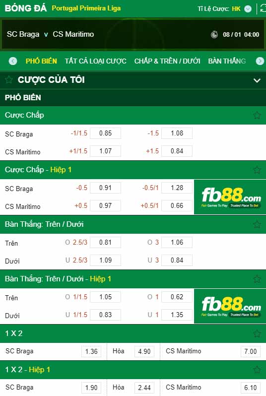 fb88-kèo nhà cái Sporting Braga vs Maritimo