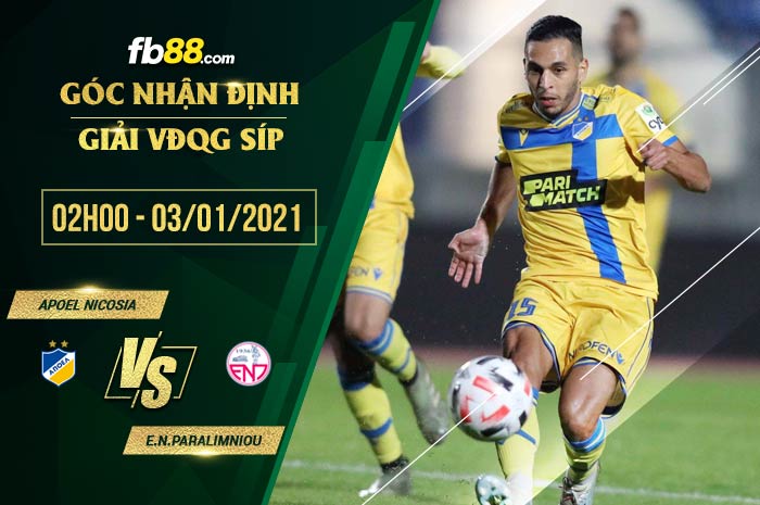 fb88-soi kèo APOEL Nicosia vs E.N.Paralimniou