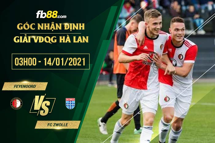 fb88-soi kèo Feyenoord Rotterdam vs FC Zwolle