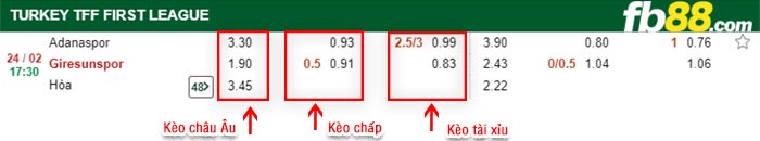 fb88-kèo chấp Adanaspor vs Giresunspor