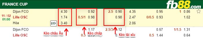 fb88-kèo chấp Dijon vs Lille