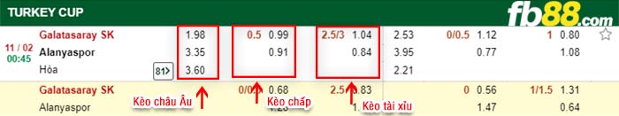 fb88-kèo chấp Galatasaray vs Alanyaspor