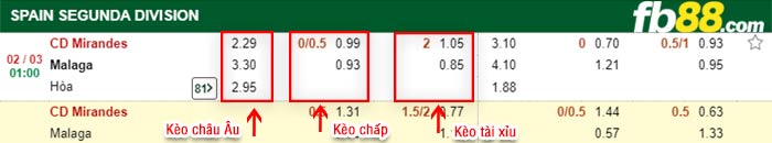fb88-kèo chấp Mirandes vs Malaga