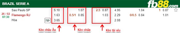 fb88-kèo chấp Sao Paulo vs Flamengo