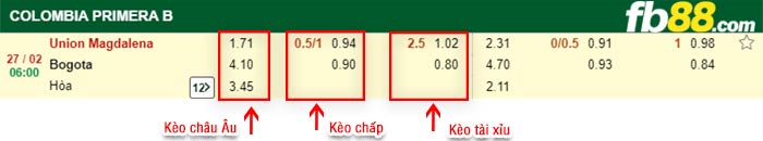 fb88-kèo chấp Union Magdalena vs Bogota