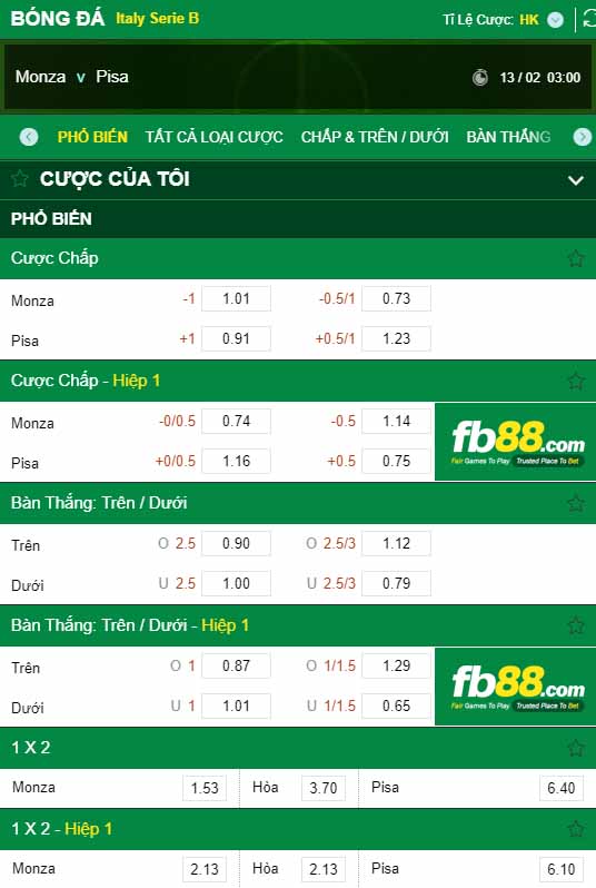 fb88-kèo nhà cái Monza vs Pisa