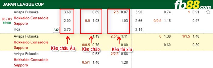 fb88-kèo chấp Avispa Fukuoka vs Hokkaido