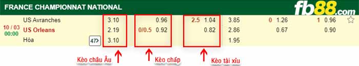 fb88-kèo chấp Avranches vs Orleans