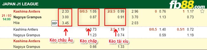 fb88-kèo chấp Kashima Antlers vs Nagoya Grampus