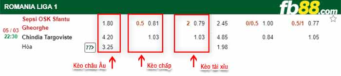 fb88-kèo chấp Sepsi OSK vs Chindia Targoviste