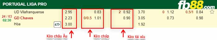 fb88-kèo chấp Vilafranquense vs Chaves