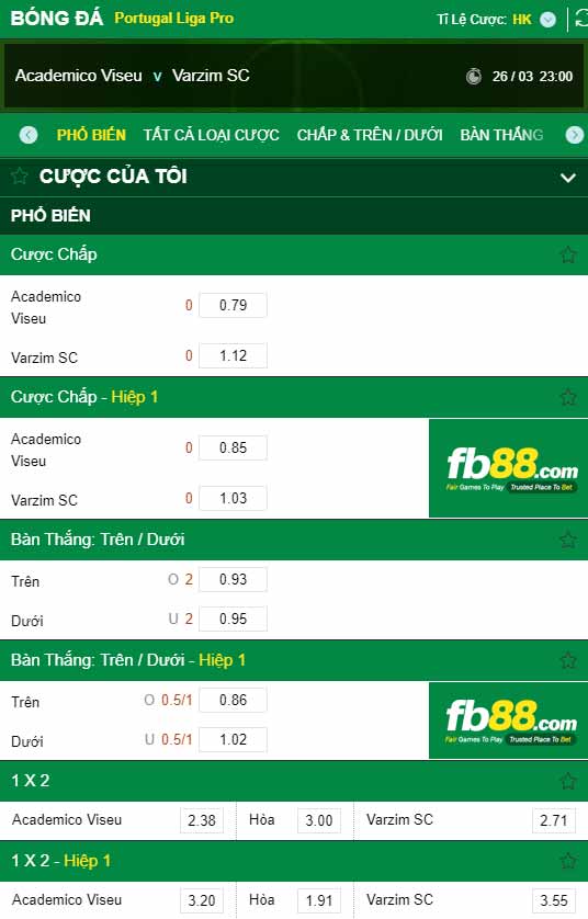 fb88-kèo nhà cái Academico Viseu vs Varzim