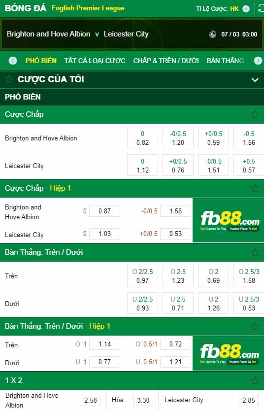 fb88-kèo nhà cái Brighton vs Leicester