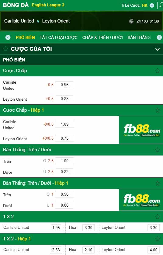 fb88-kèo nhà cái Carlisle vs Leyton Orient