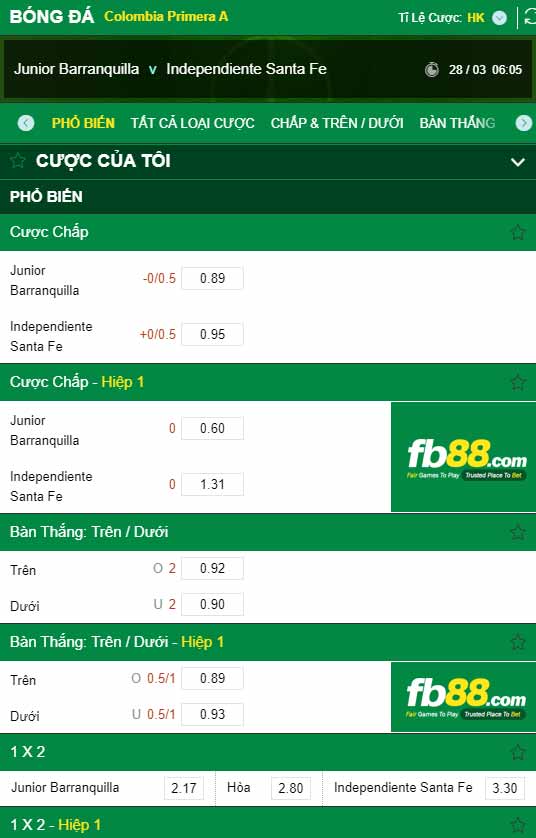 fb88-kèo nhà cái Junior Barranquilla vs Independiente Santa Fe