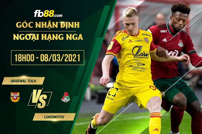 fb88-phong độ thi đấu Arsenal Tula vs Lokomotiv Moscow