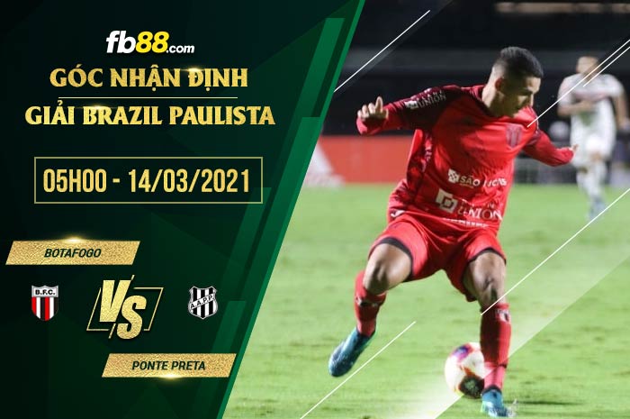 fb88-phong độ thi đấu Botafogo vs Ponte Preta