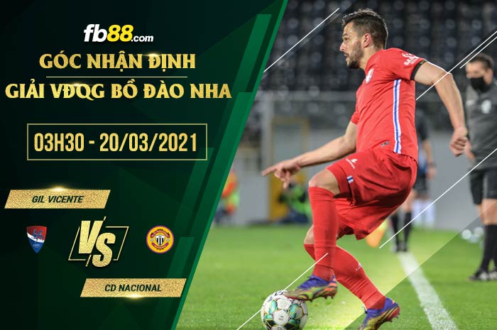 fb88-phong độ thi đấu Gil Vicente vs Nacional