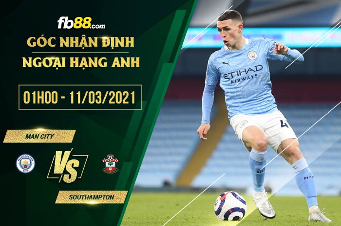 fb88-phong độ thi đấu Man City vs Southampton