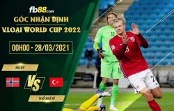 fb88-phong độ thi đấu Na Uy vs Tho Nhi Ki