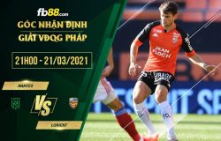fb88-phong độ thi đấu Nantes vs Lorient